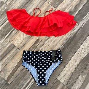 Tempt me high waisted bathing suit -NEW WITH TAGS